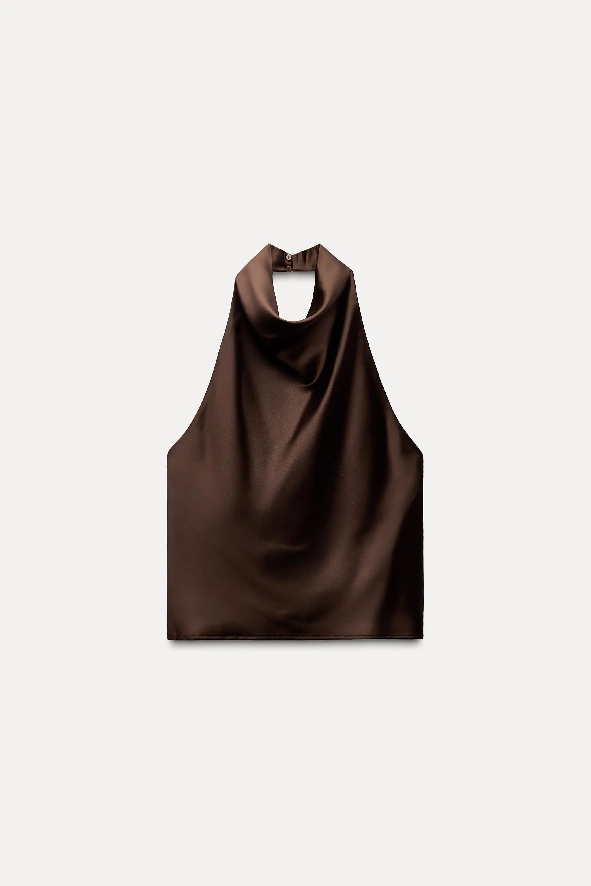 SATIN HALTER TOP