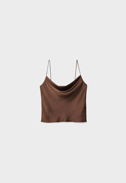STRAPPY SATIN TOP