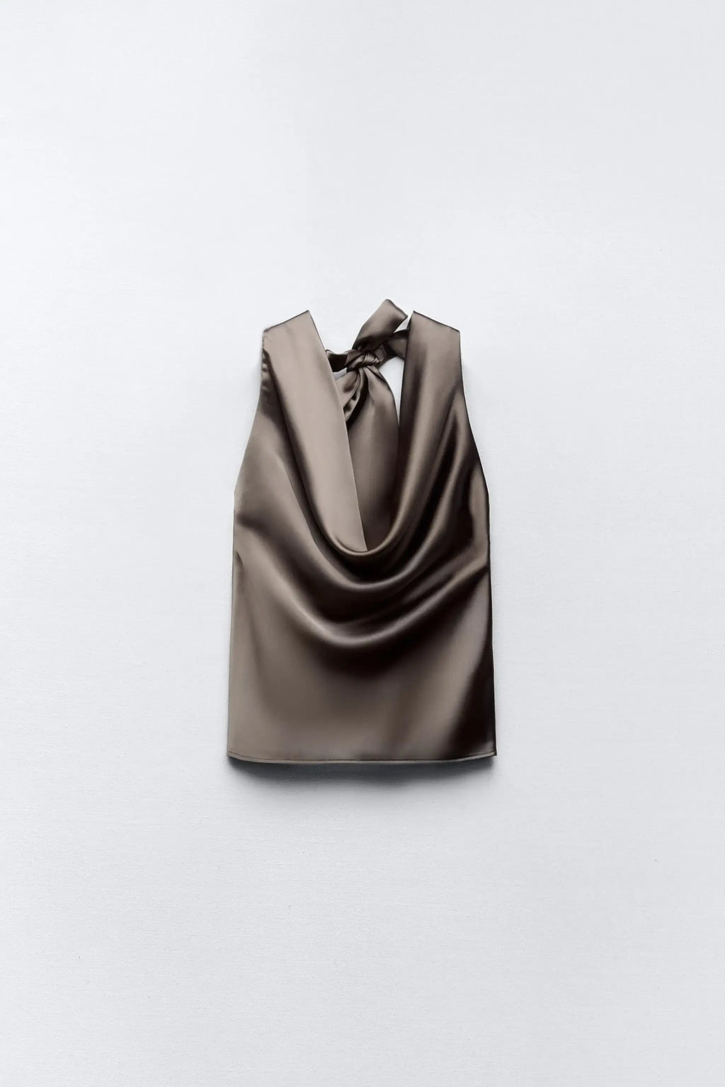 SATIN HALTER TOP