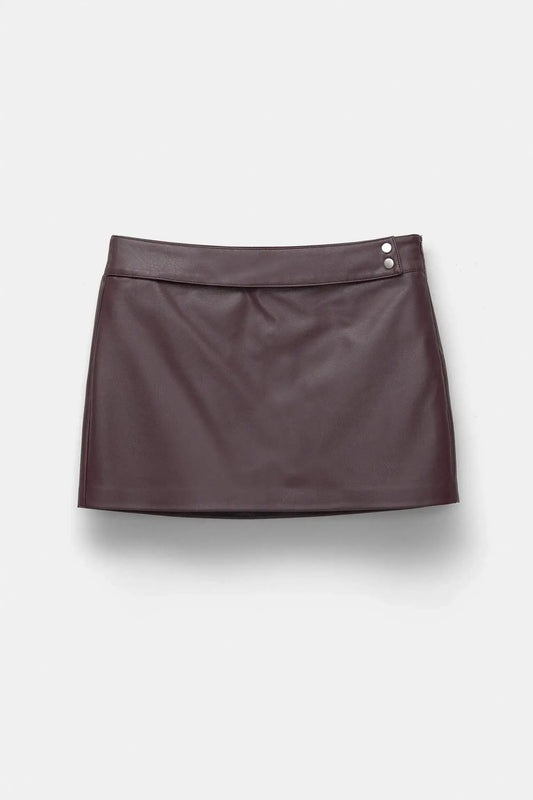 FAUX LEATHER MINI SKIRT