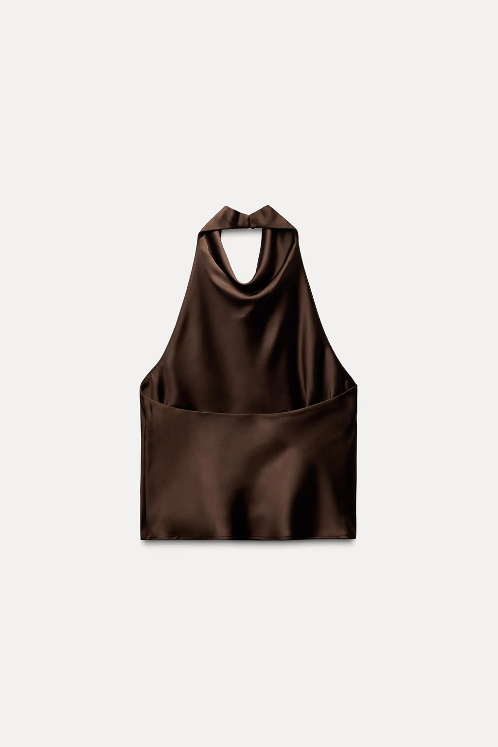 SATIN HALTER TOP