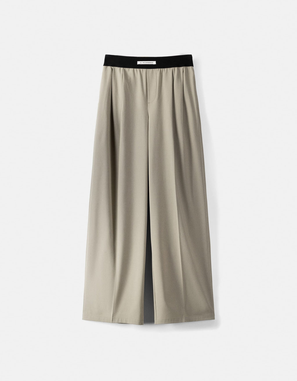 WIDE-LEG TAILORED FIT TROUSERS WITH ELASTIC WAIST