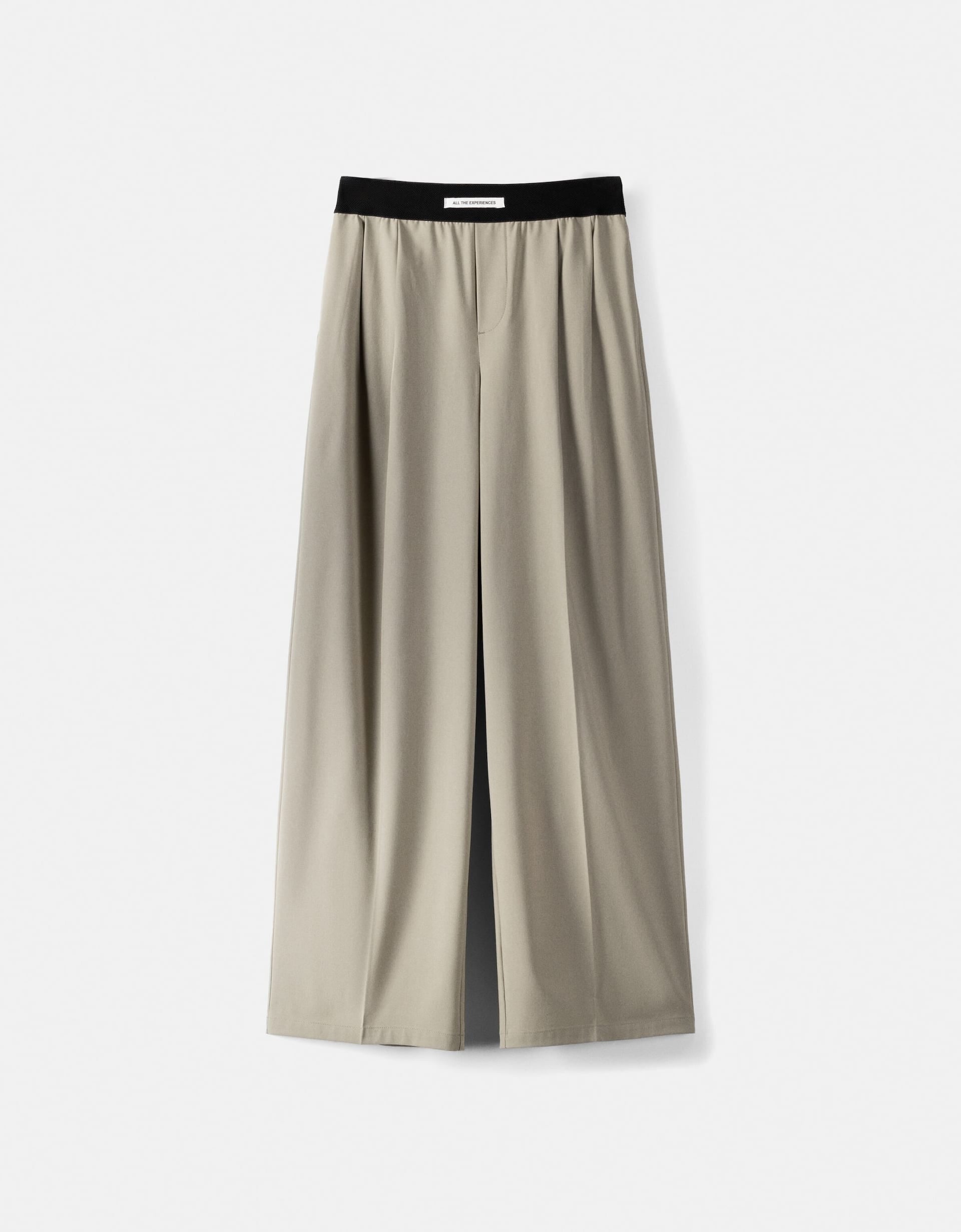 WIDE-LEG TAILORED FIT TROUSERS WITH ELASTIC WAIST