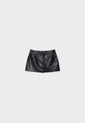 FAUX LEATHER SKORT